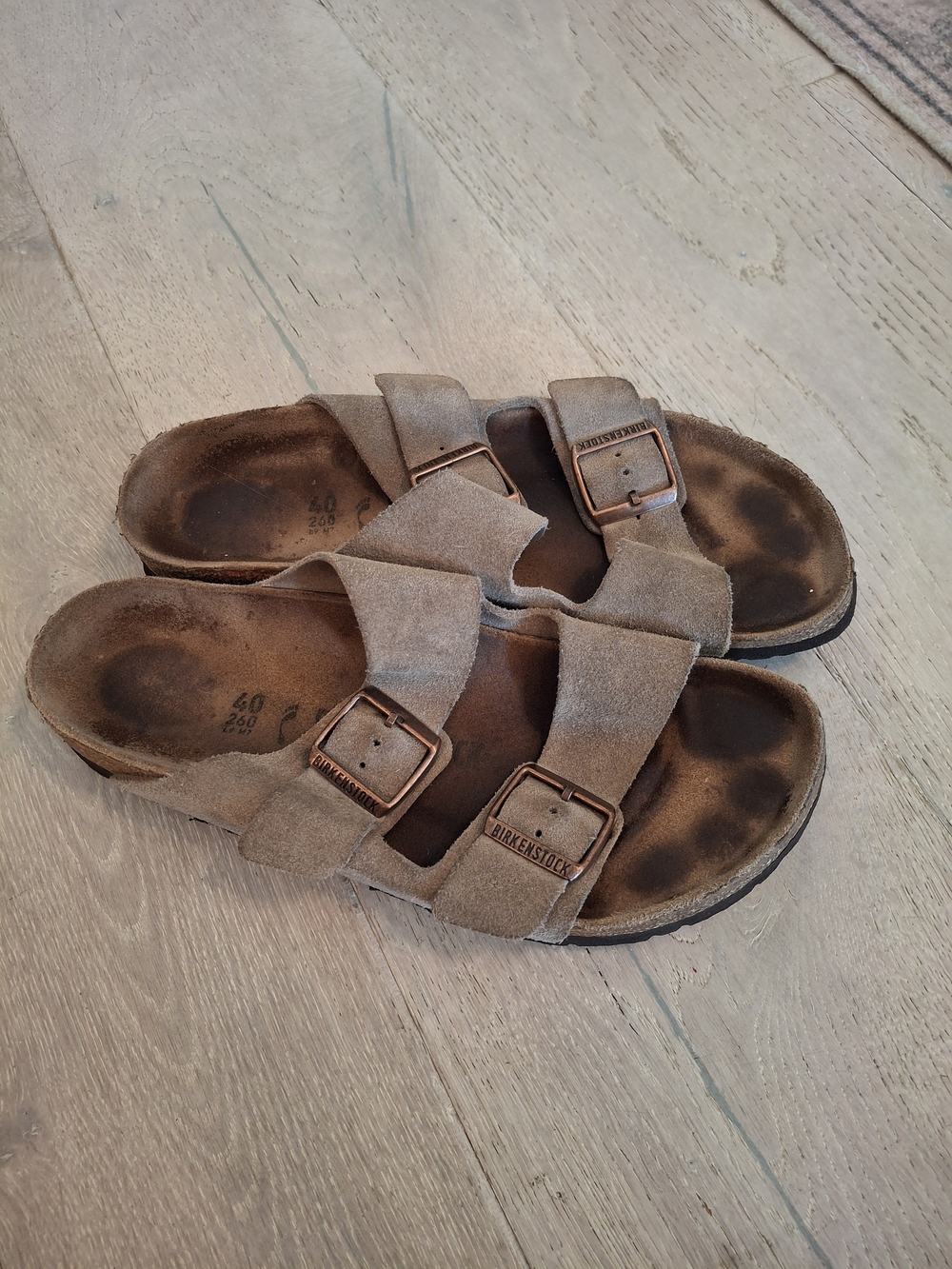 Birkenstock Arizona Suede Double-Strap Sandals - Brown